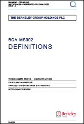 Berkeley Group - Definitions