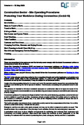 CLC Covid-19 Site Operating Procedures October 2020