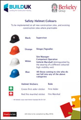 Berkeley Group and Build UK - Safety Helmet Colour Standard September 2017