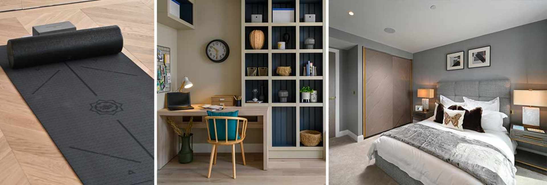 How to create zones for an organised home, exercise, work, sleep