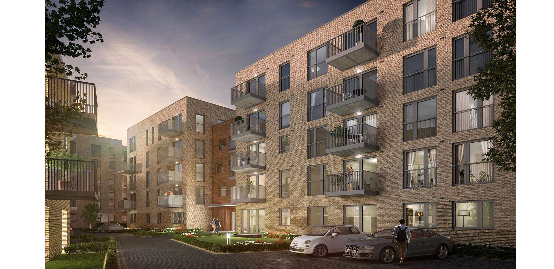 Berkeley, Marine Wharf, Endeavour House, Dusk CGI