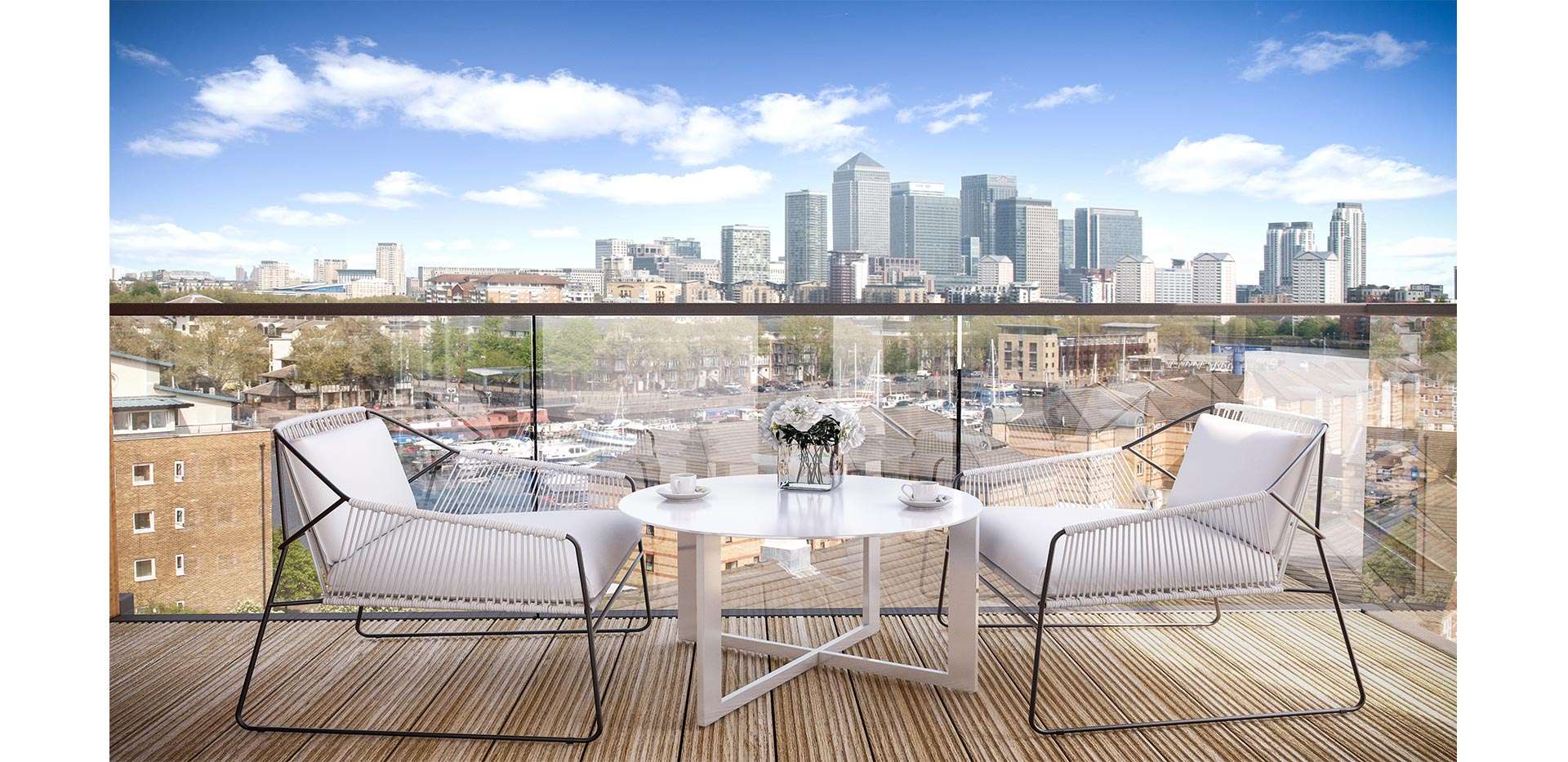 Berkeley, Marine Wharf, Balcony, Canary Wharf view