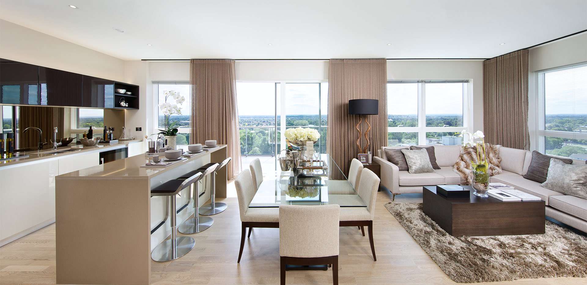 St James, Kew Bridge West, Penthouse, Living, Dining, Interior