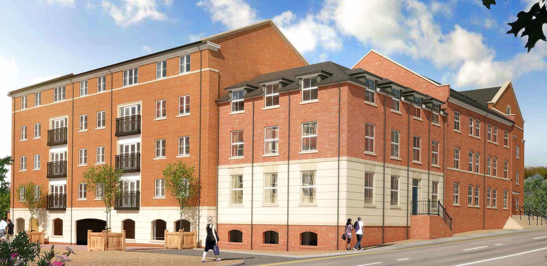 Berkeley, The Waterside at Royal Worcester, Billingsley Lodge and Fonthill Court, Exterior, CGI
