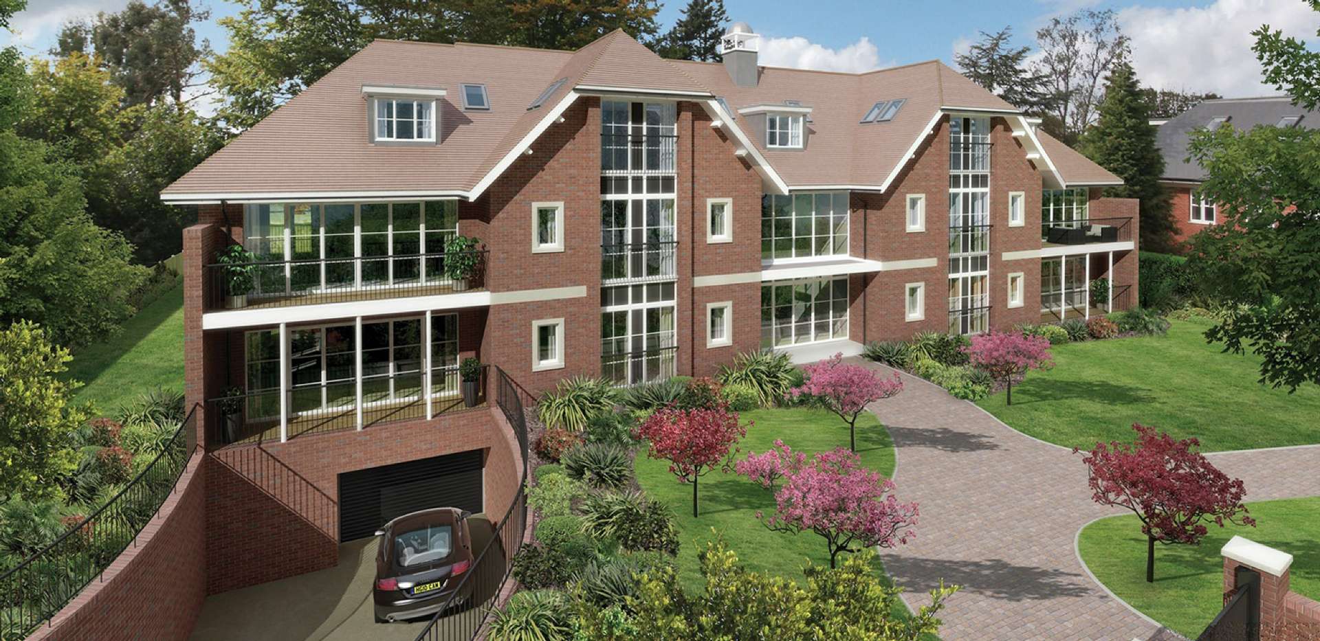 Berkeley, The Groves, Front View, CGI, Exterior