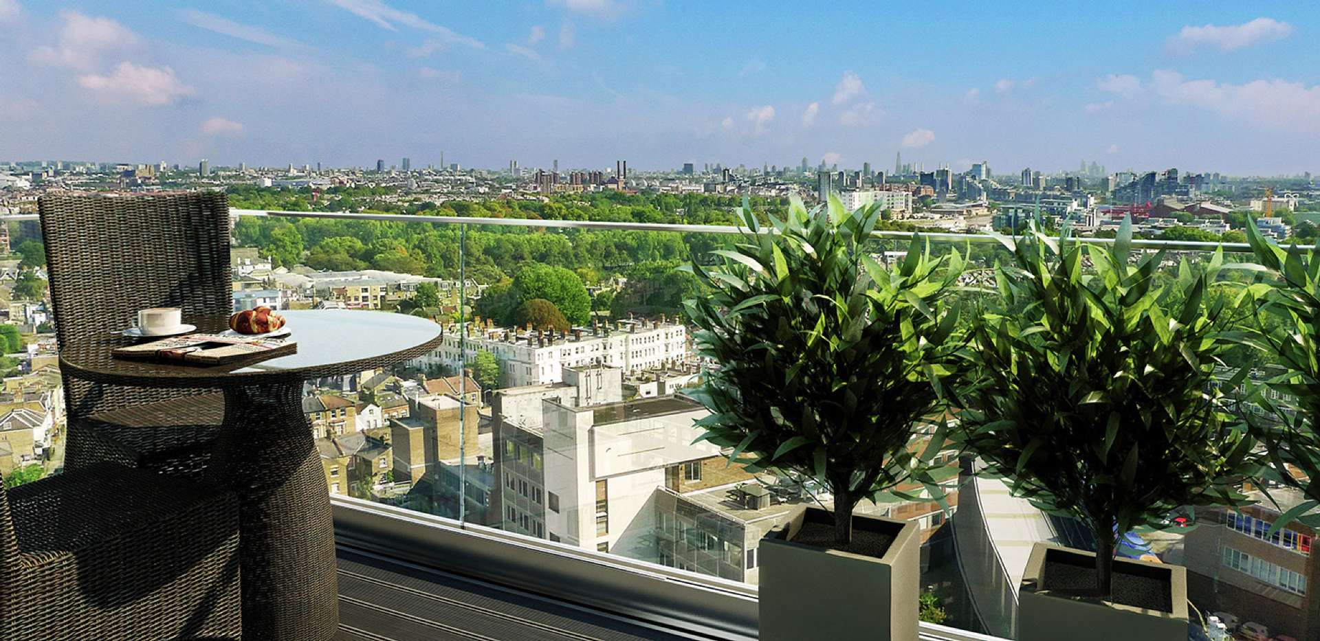 St James, Langham Square, Balcony, Roof Terrace, Interior