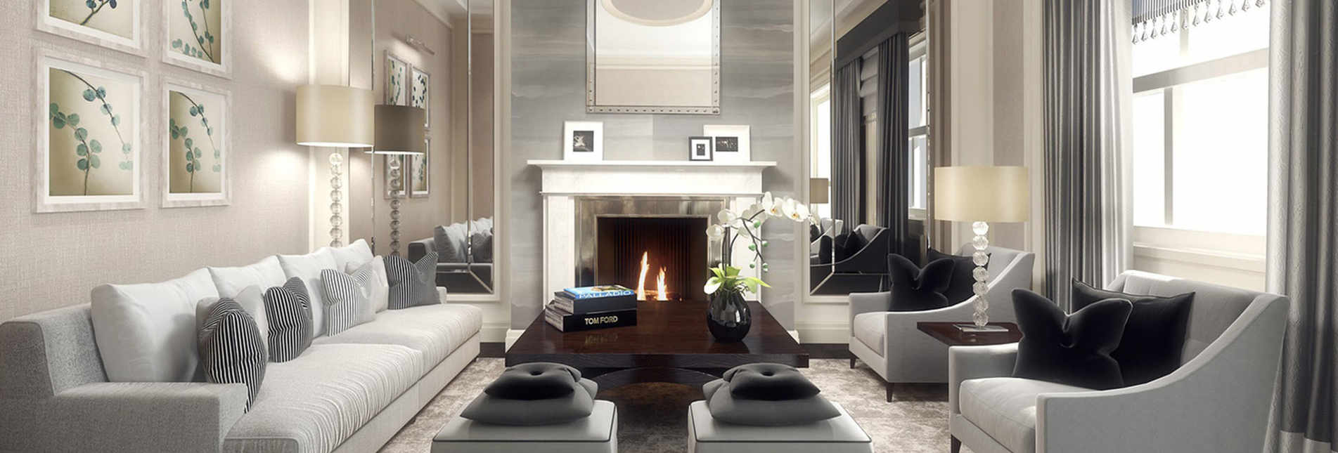 St James, Hurlingham Gate, Living Room, Interior CGI