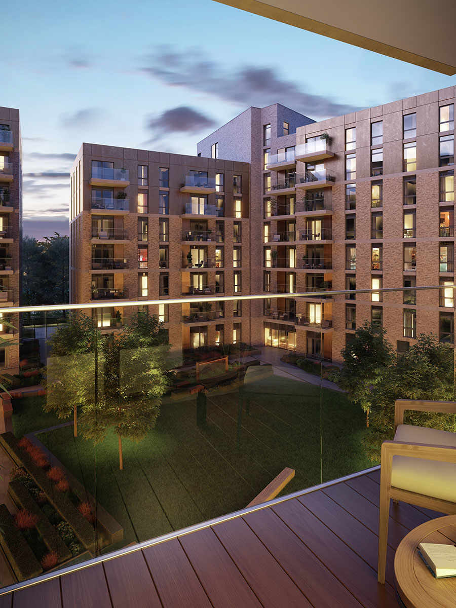 Berkeley, Queenshurst, Apartments, Balcony, Dusk, Exterior