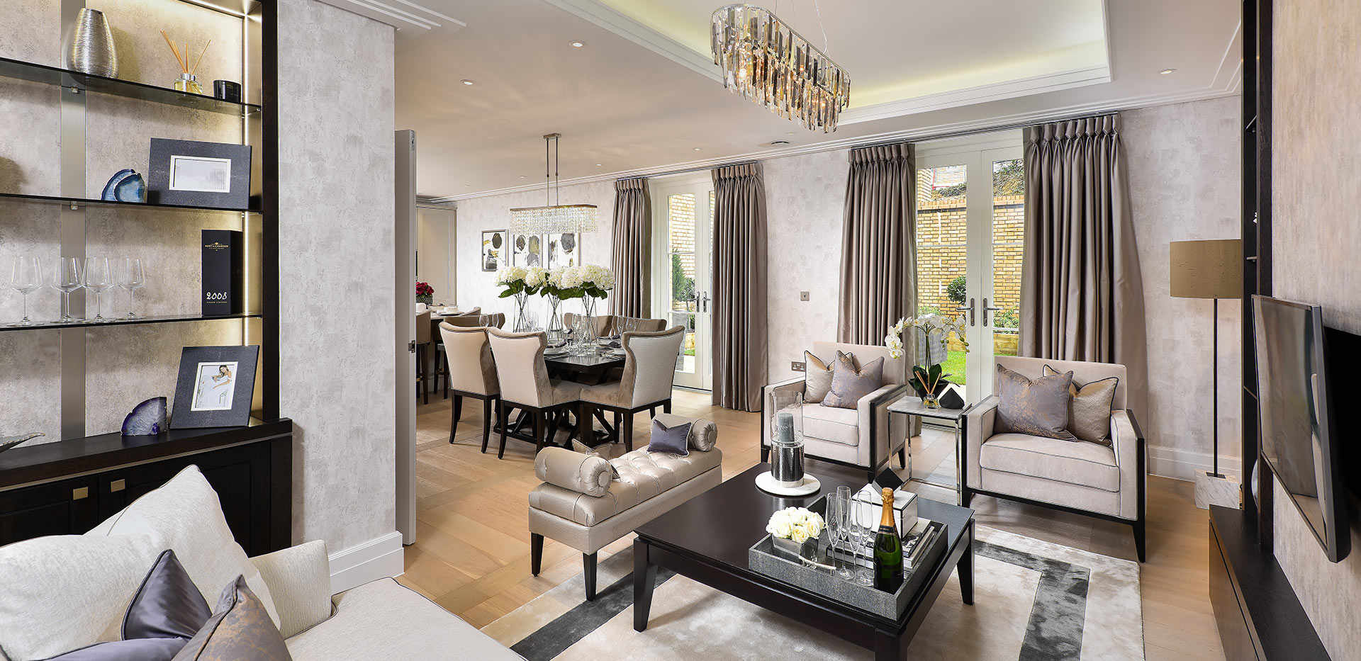 Berkeley, Wimbledon Hill Park, Interior, Wellington Row, Living Room