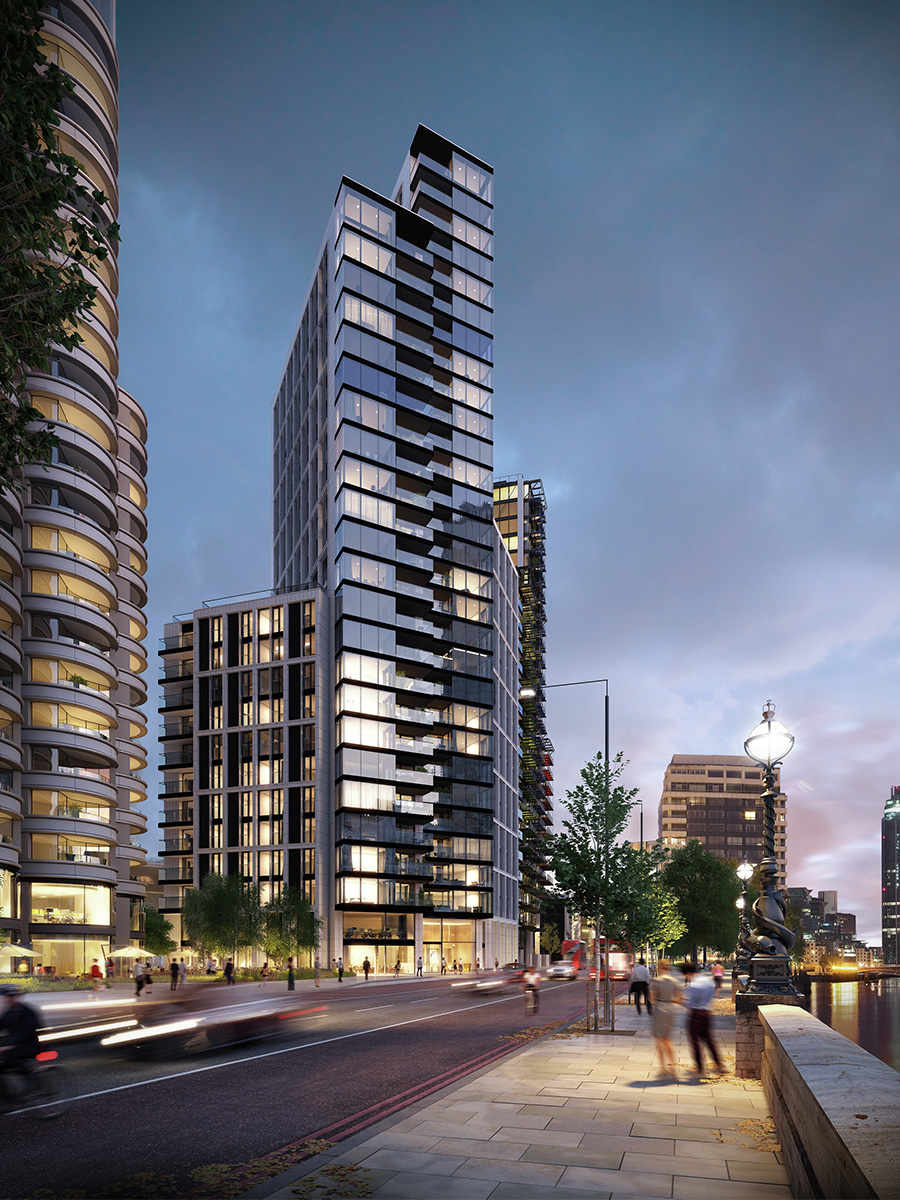 St James, Albert Embankment, The Dumont, Exterior, Along the River Night