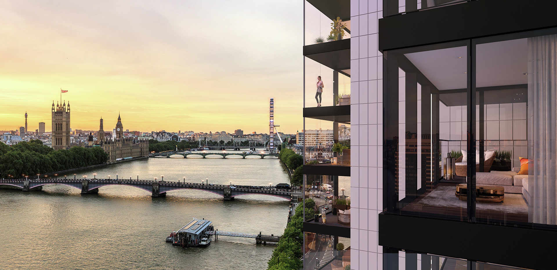 St James, Albert Embankment, The Dumont, Exterior, Balcony View