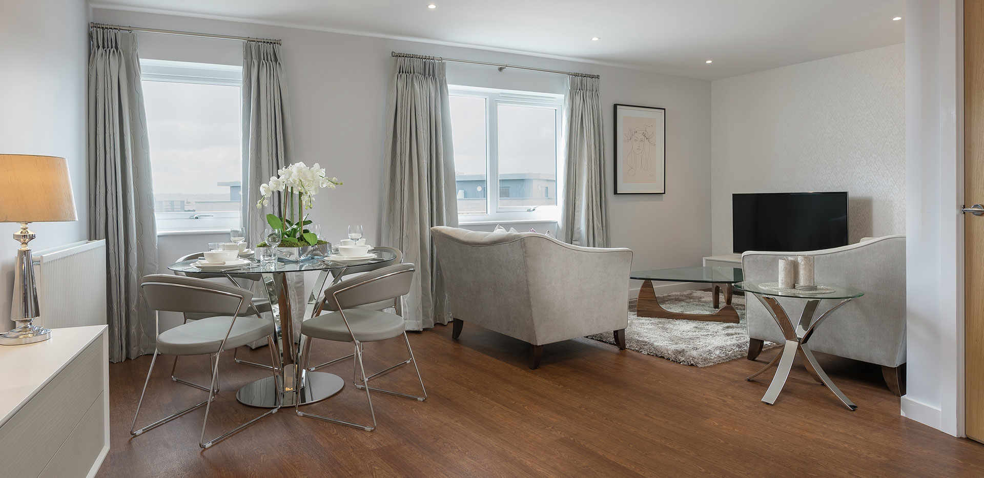 St. Edward, Stanmore Place, Interior, Show Apartment, Living Area