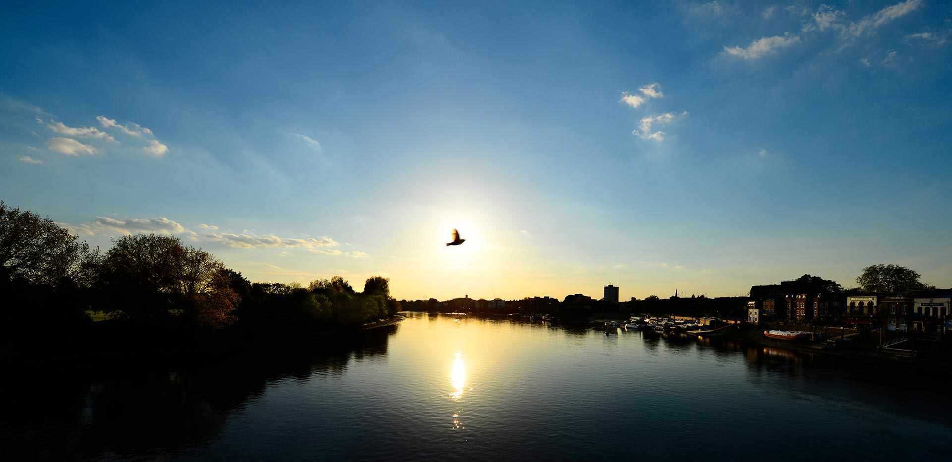 St George, Sovereign Court, Hammersmith, Sunset