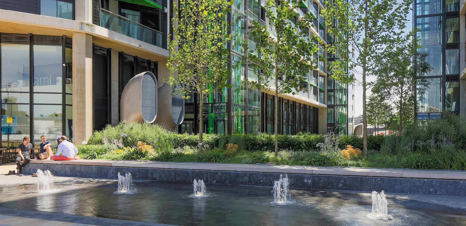 St James, Riverlight, Exterior, Fountain