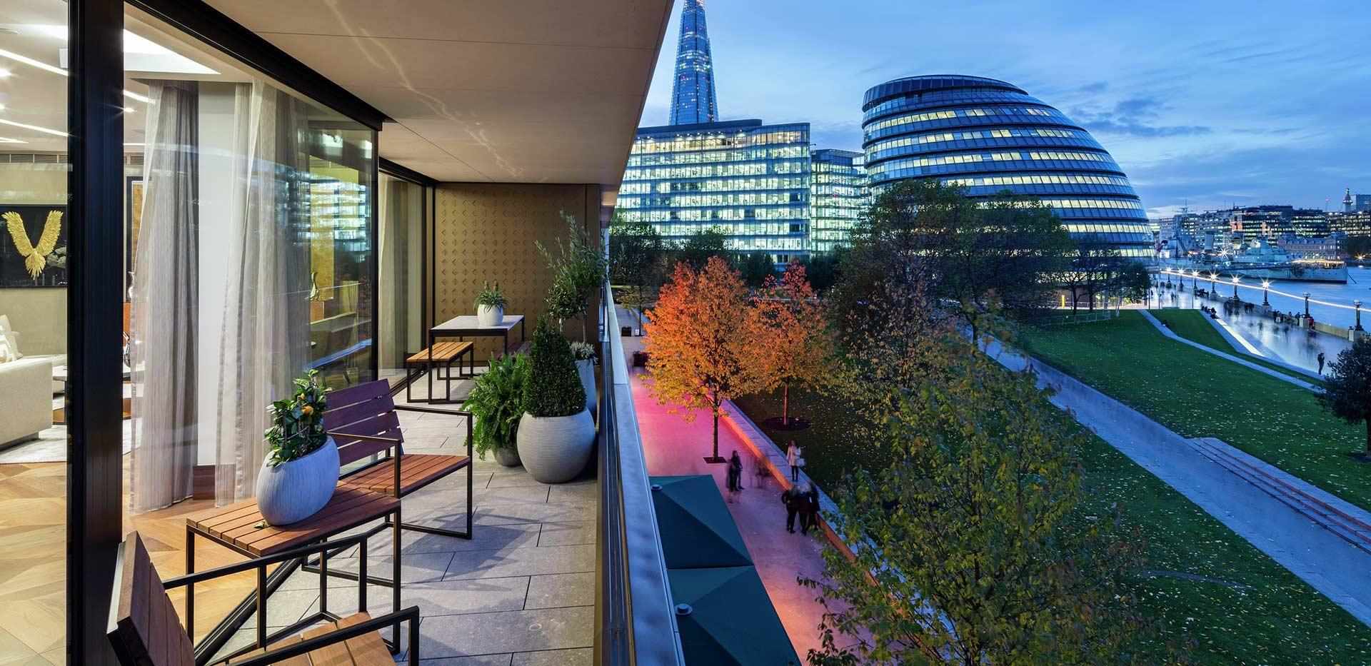 Berkeley, One Tower Bridge, Interiors, Balcony 