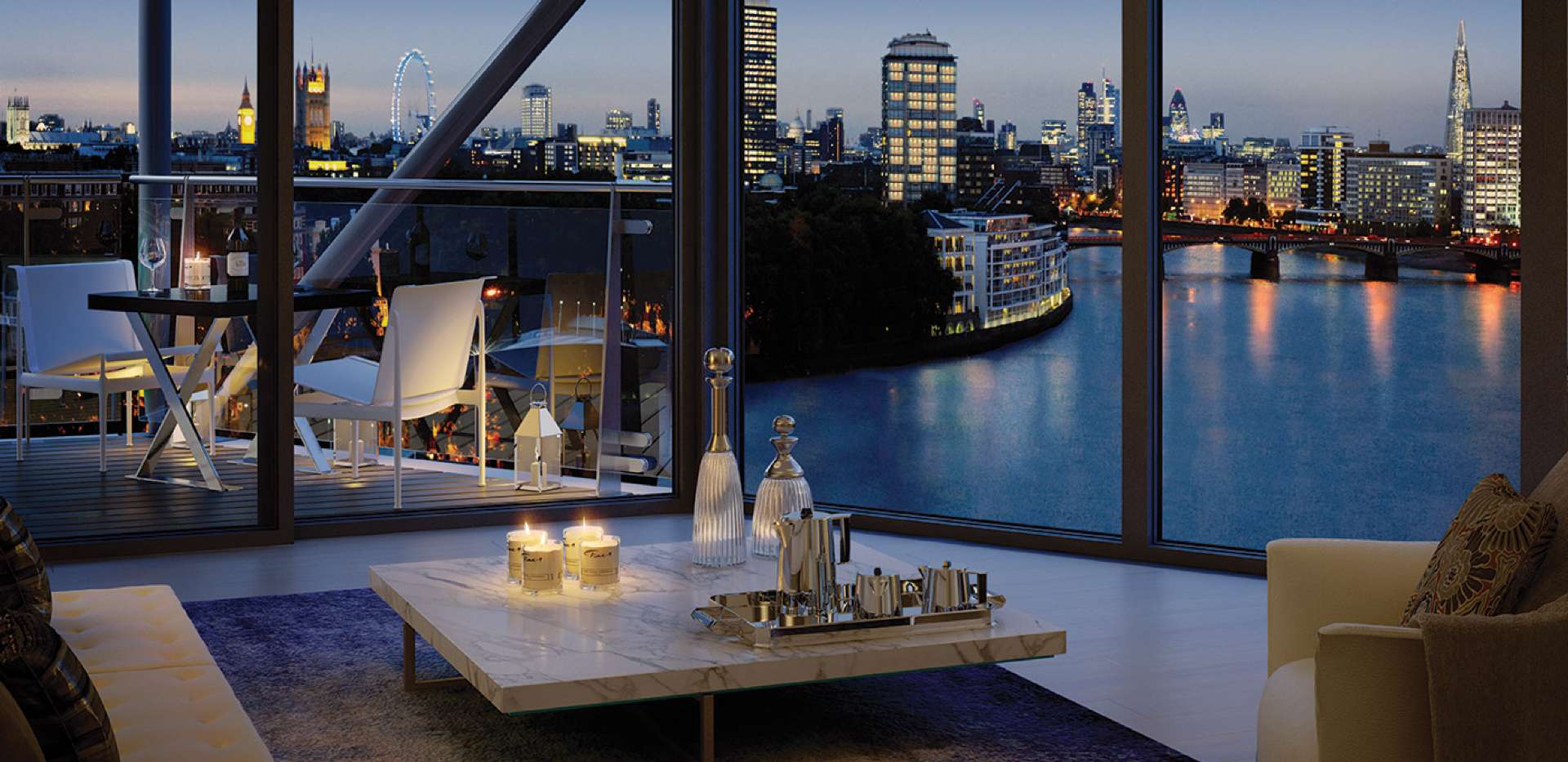 St James, Riverlight, Lounge, Balcony, Interior