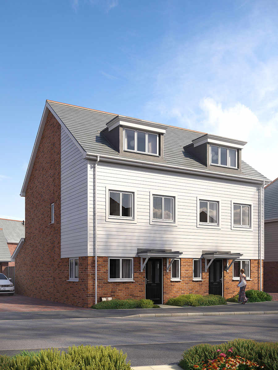 Berkeley, Holborough Lakes, Providence Walk, Exterior, Houses