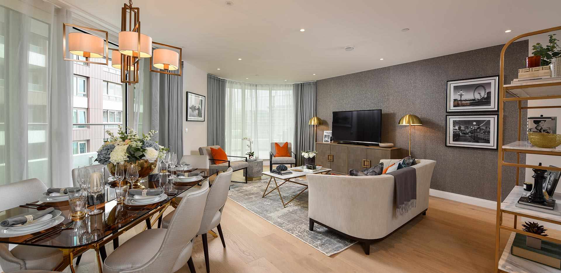 Berkeley, Vista, Show Apartment 5.5.3, Living, Dining