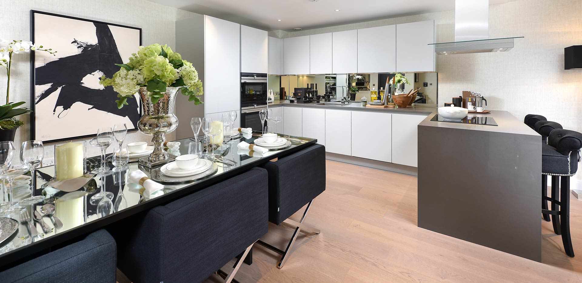 Berkeley, Vista, Show Apartment 401, Kitchen, Dining