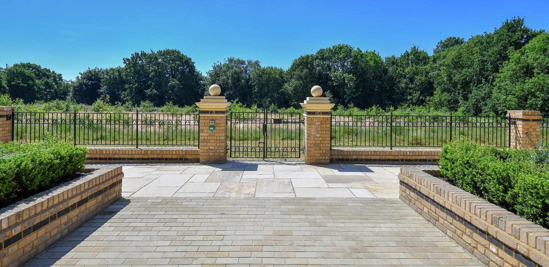View from the Landscaped formal gardens onto the surrounded parkland