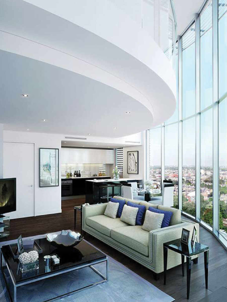 St James, Langham Square, Lounge, Kitchen, Interior