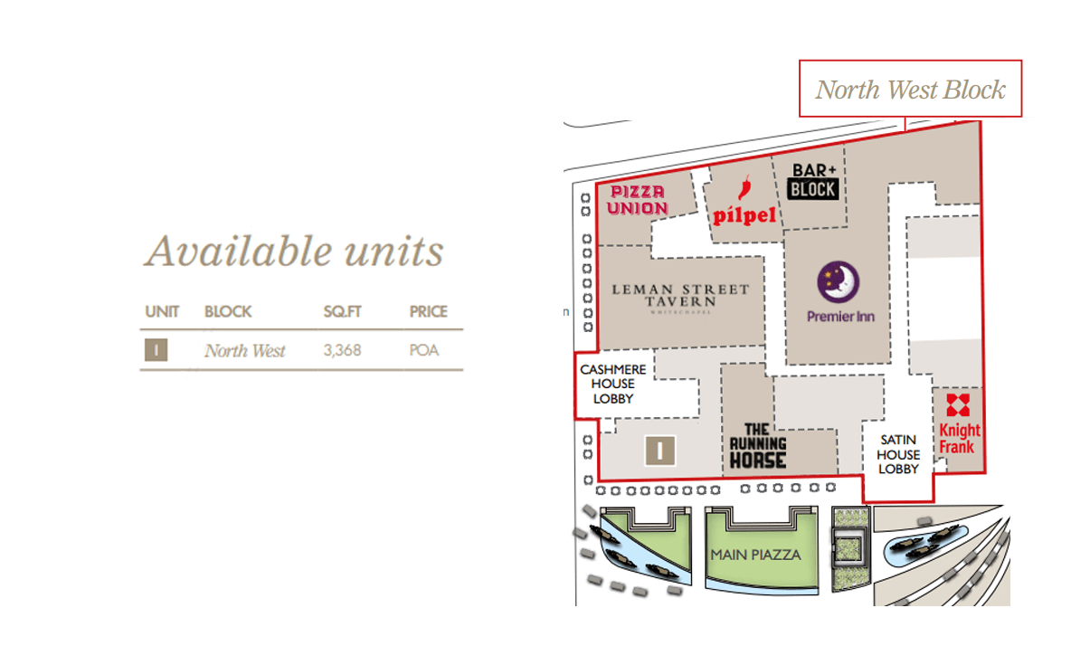 Berkeley, Goodmans Fields, Commercial Opportunities, North West Block