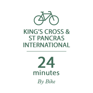 Woodberry Down, Connections Timeline, By Bike, King's Cross