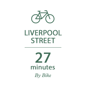 Woodberry Down, Connections Timeline, By Bike, Liverpool Street