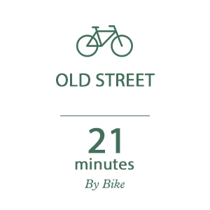 Woodberry Down, Connections Timeline, By Bike, Old Street