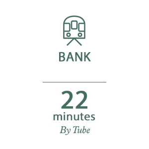Woodberry Down, Connections Timeline, By Tube, Bank