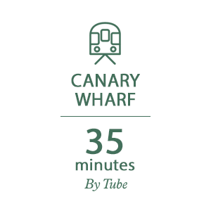 Woodberry Down, Connections Timeline, By Tube, Canary Wharf