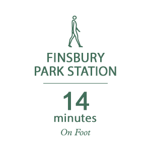 Woodberry Down, Connections Timeline, On Foot, Finsbury Park Station