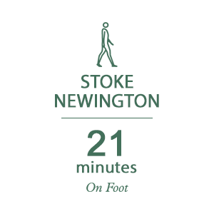 Woodberry Down, Connections Timeline, On Foot, Stoke Newington