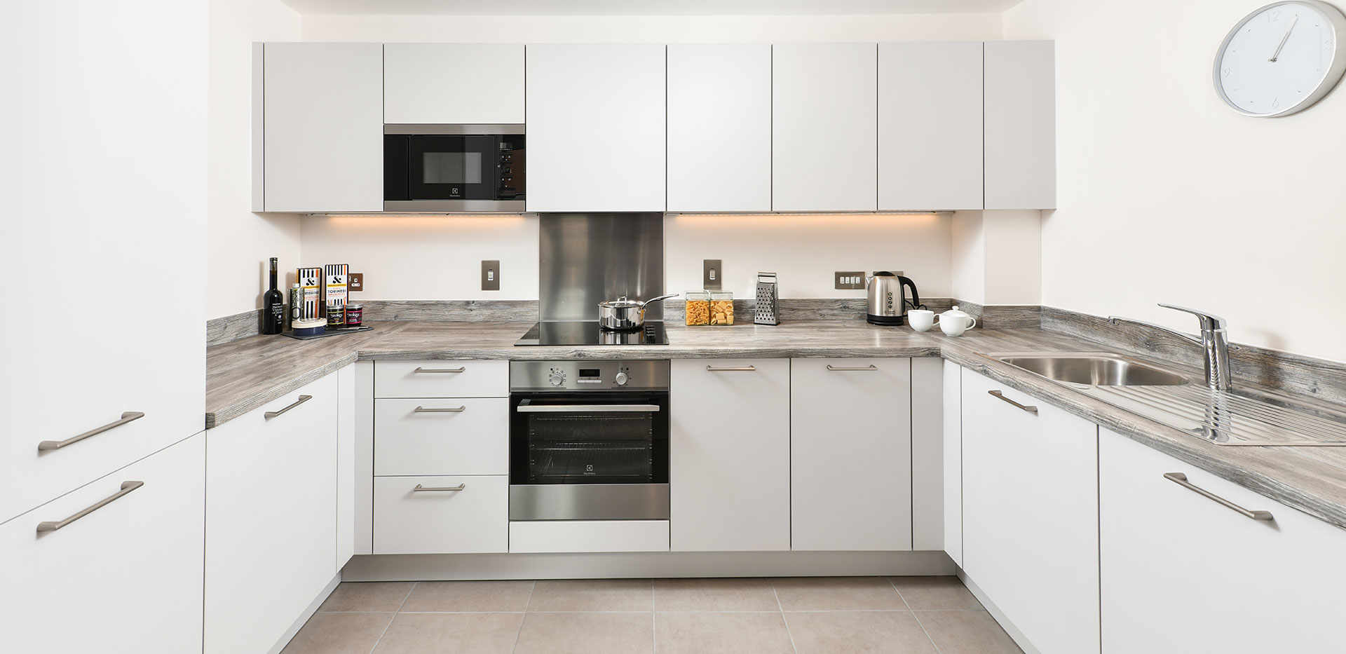 Berkeley, The Waterside at Royal Worcester, Showhome Interior, Kitchen