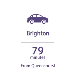 Berkeley, Queenshurst, Travel Timeline, Car, Brighton