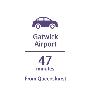 Berkeley, Queenshurst, Travel Timeline, Car, Gatwick