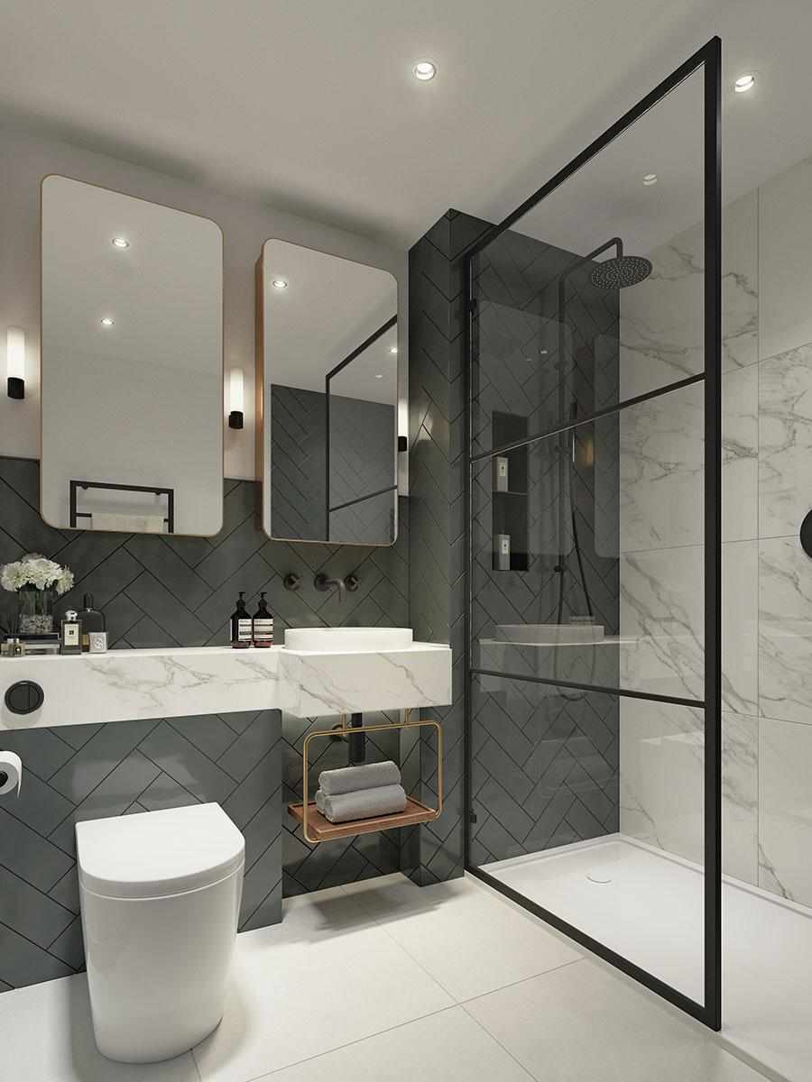 Berkeley, 250 City Road, Development Interior, Shower, Scheme 3