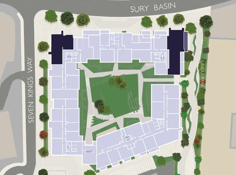 Berkeley, Queenshurst Commercial Site Plan