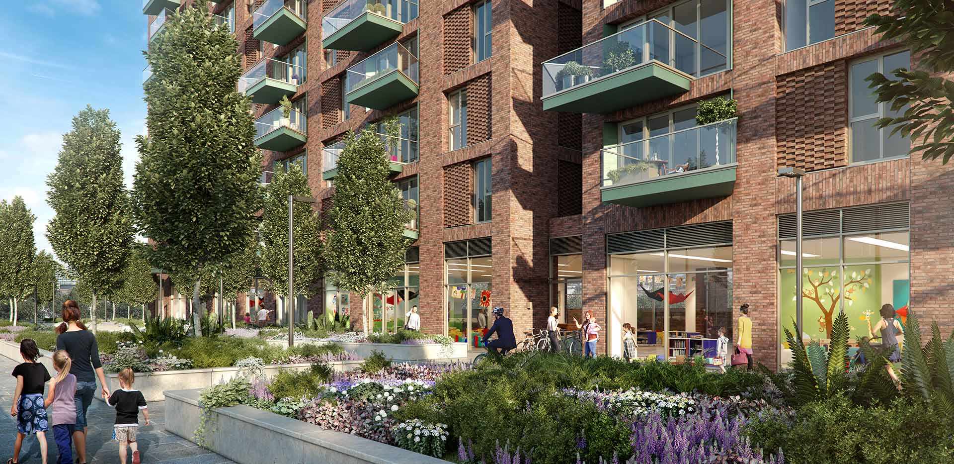 St William, Prince of Wales Drive, Commercial Units, Exterior