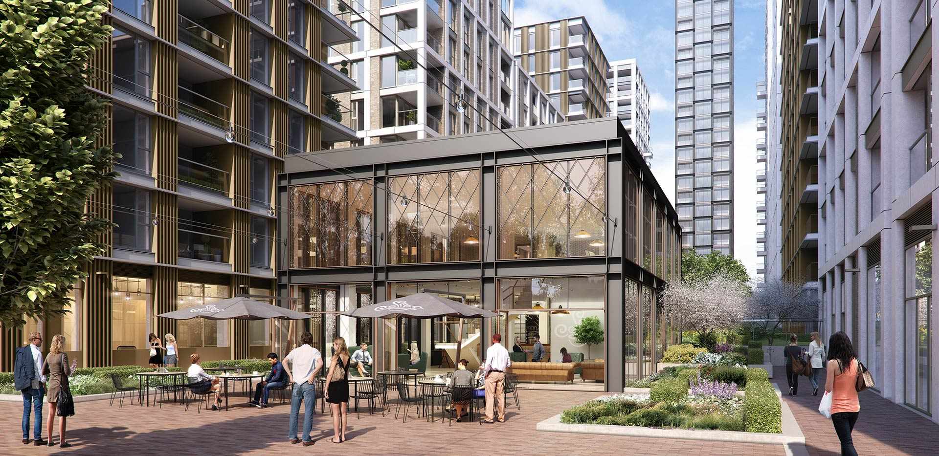 St William, Prince of Wales Drive, Commercial Units, Cafe Block M