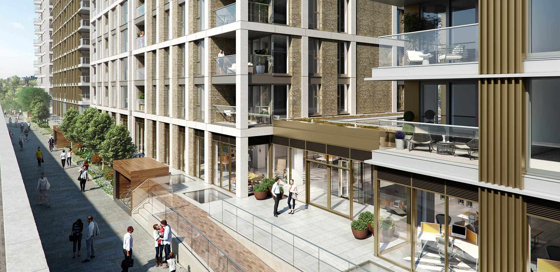 St William, Prince of Wales Drive, Commercial Units, Western Walkway