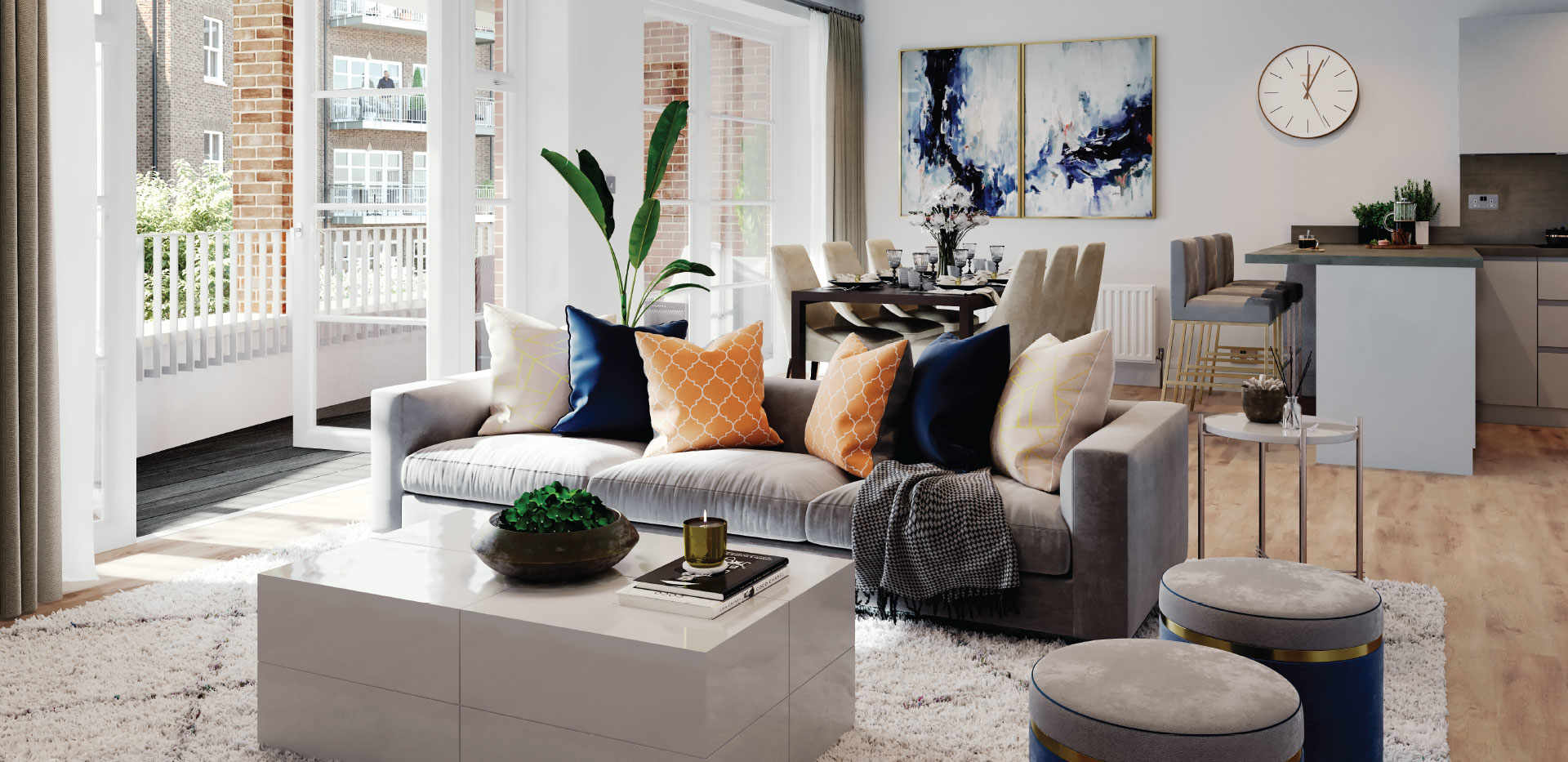 St William, Courtyard Gardens, Interior, Living