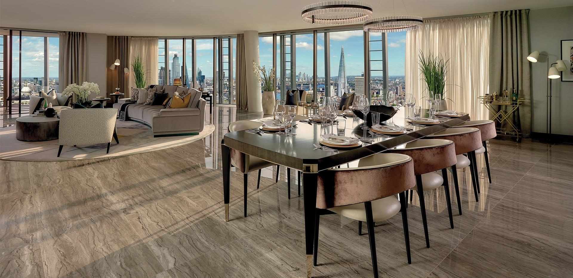 St George, One Blackfriars, Development Interior, Living / Dining Area