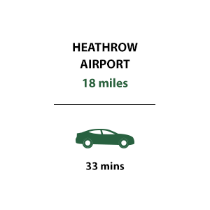 Berkeley, Woodhurst Park, Transport, Heathrow