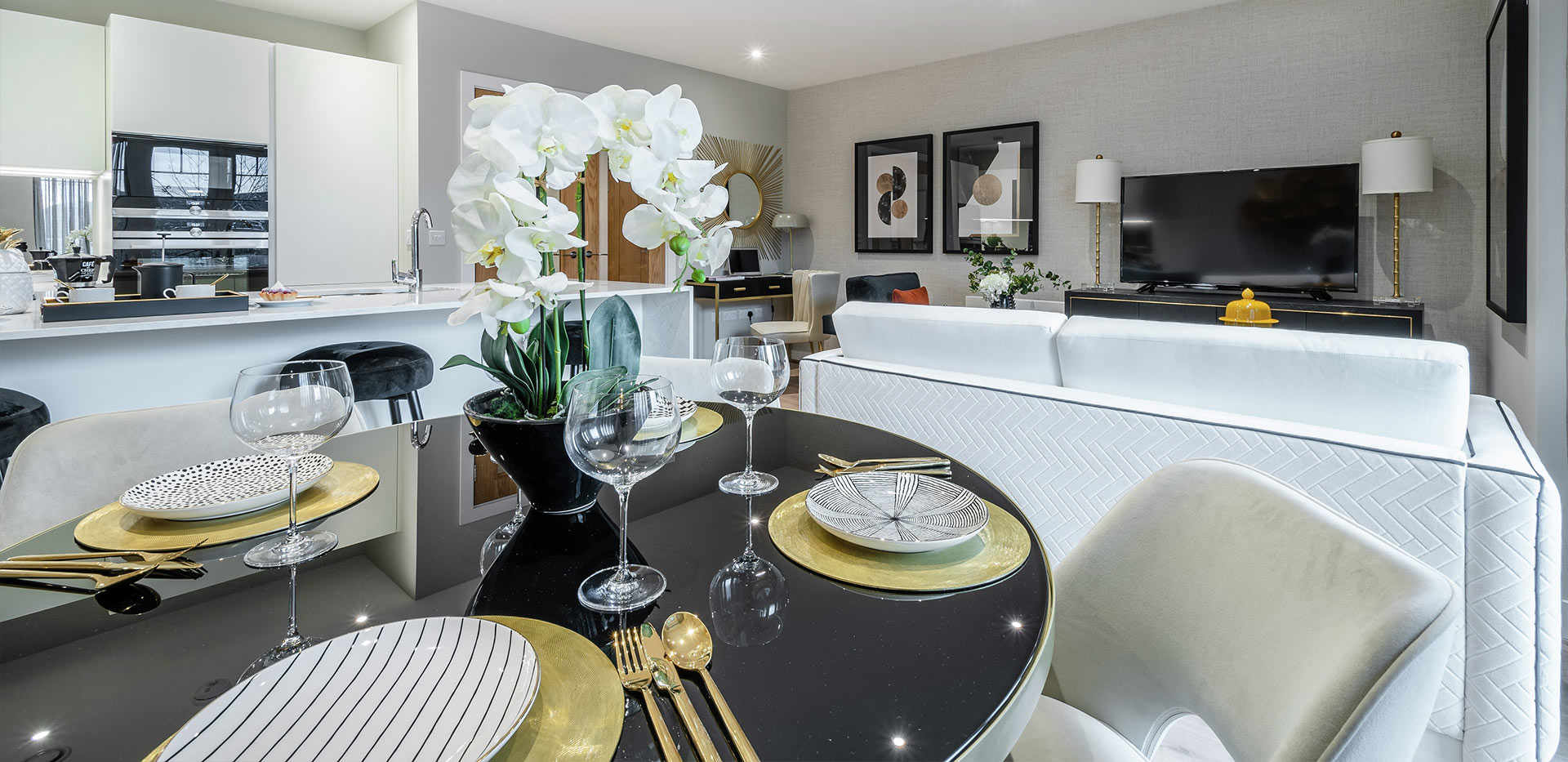 St William, Elmswater, Apartment A4, Interior, Living / Dining / Kitchen