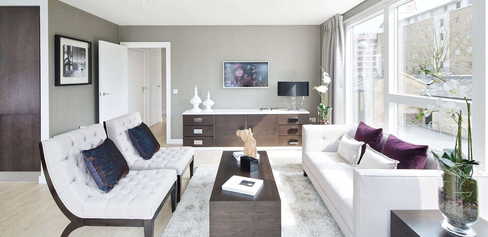 St James, Kew Bridge West, Show Home, Living Room, View, Interior