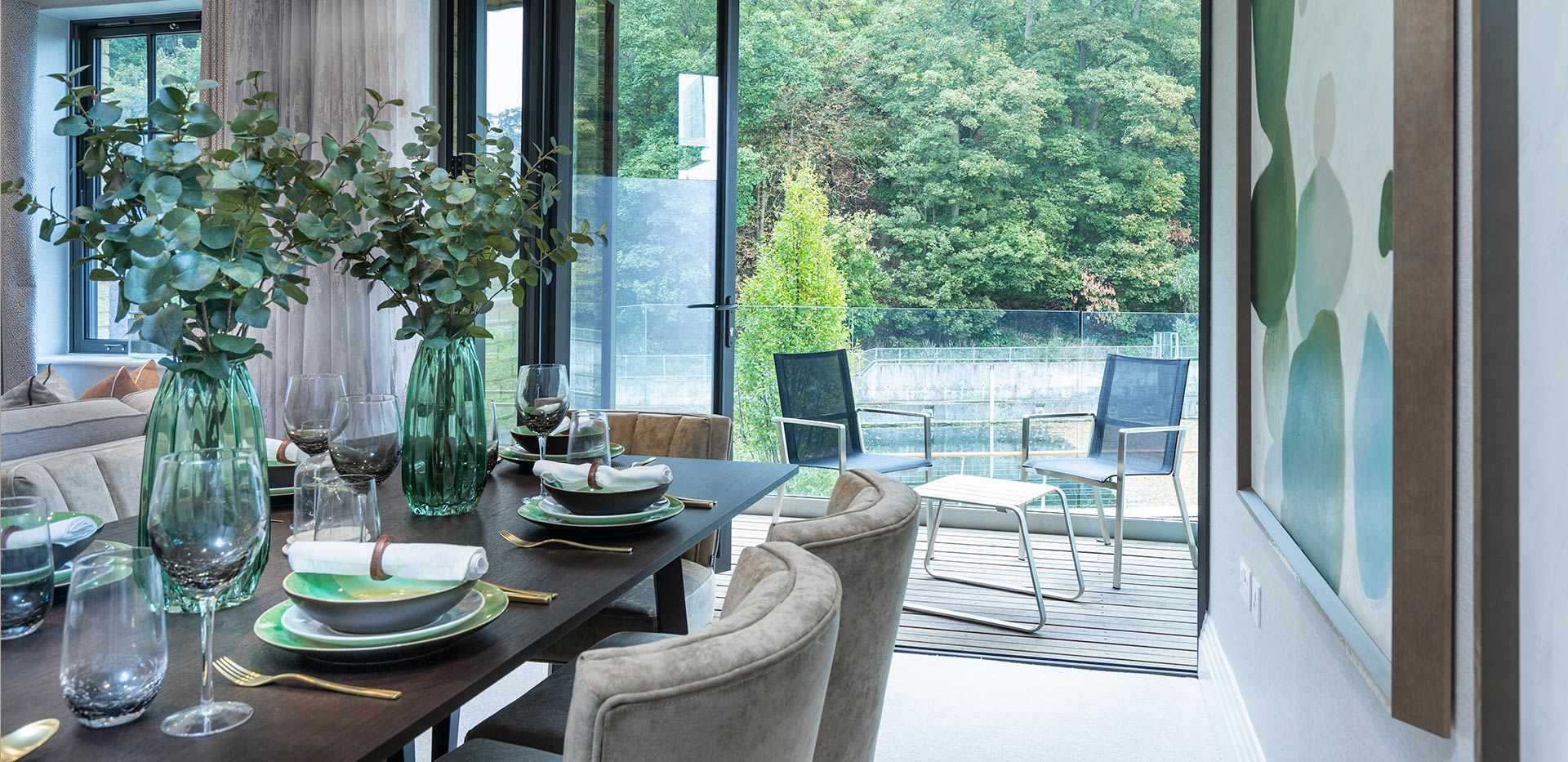 Berkeley, Taplow Riverside, Apartment Interior, Dining / Balcony