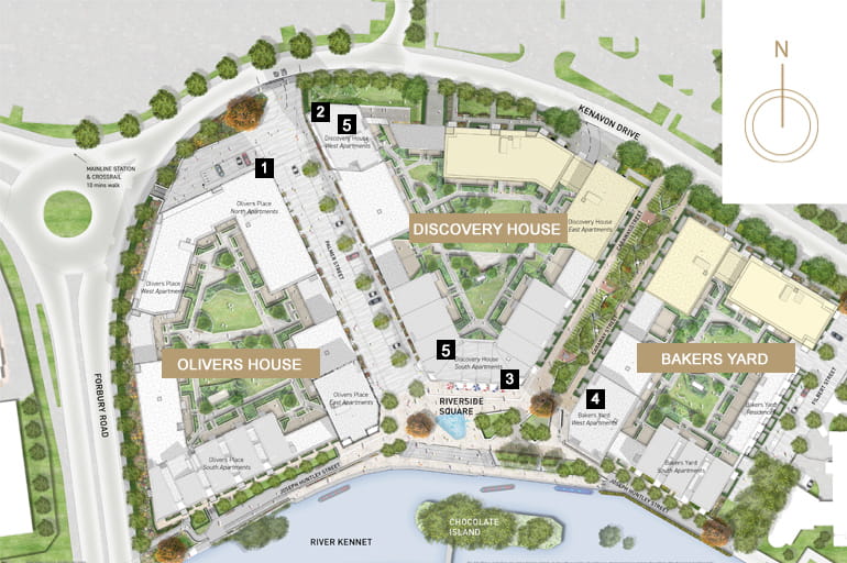 Berkeley, Huntley Wharf, Development Site Plan