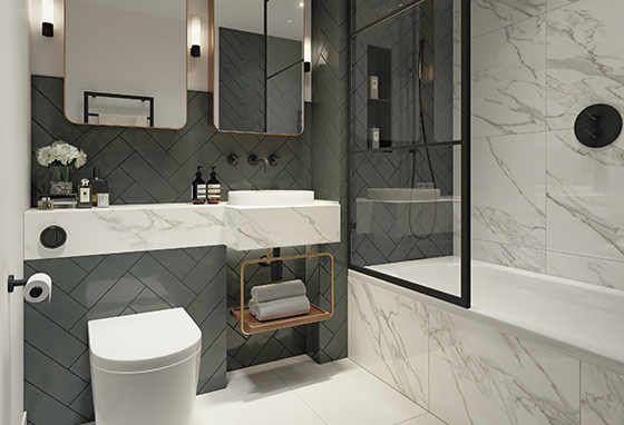 Berkeley, 250 City Road, Specifications, Islington Bathroom / Shower