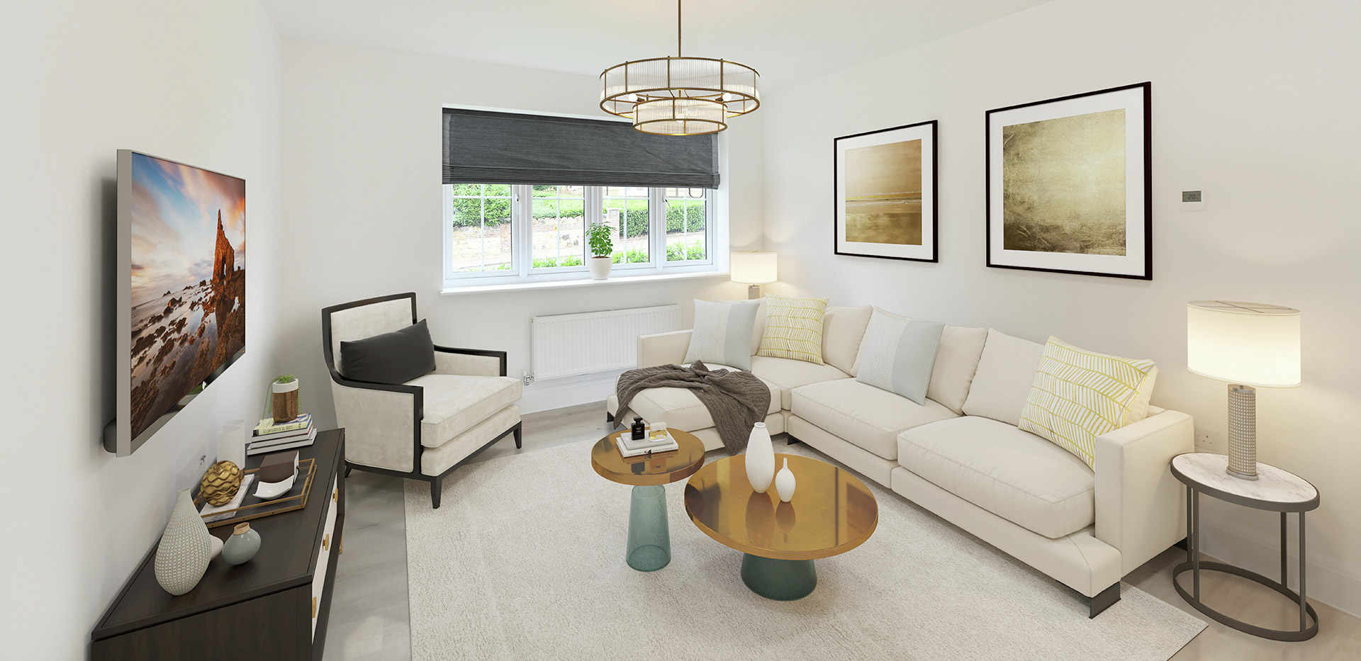 Berkeley, Royal Wells Park, Apartment Interiors, Living